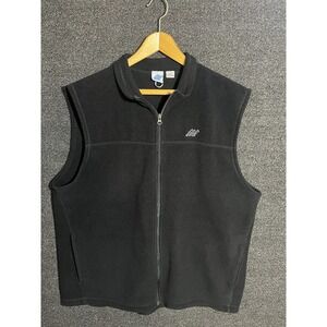 Vintage Eastern Mountain Sports Vest Mens XXL Black EMS‎ Fleece Jacket Full Zip
